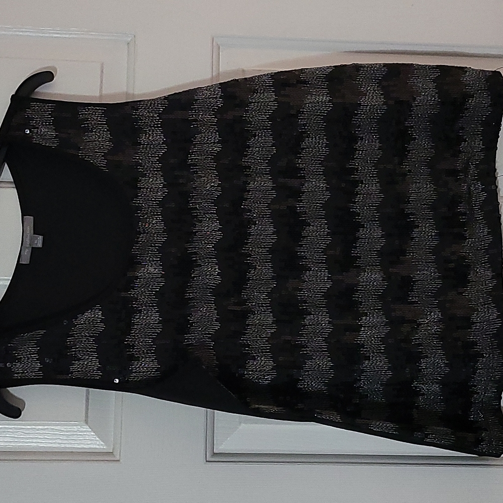Black ny collection sequins tank top